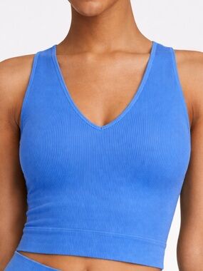 JoyLab Padded Ribbed V-Neck Sports Bra Tank